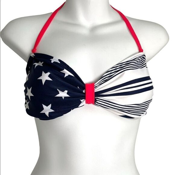 Old Navy Stars Stripes Bikini Set Junior Medium Red White Blue Summer Re… - Picture 5 of 14